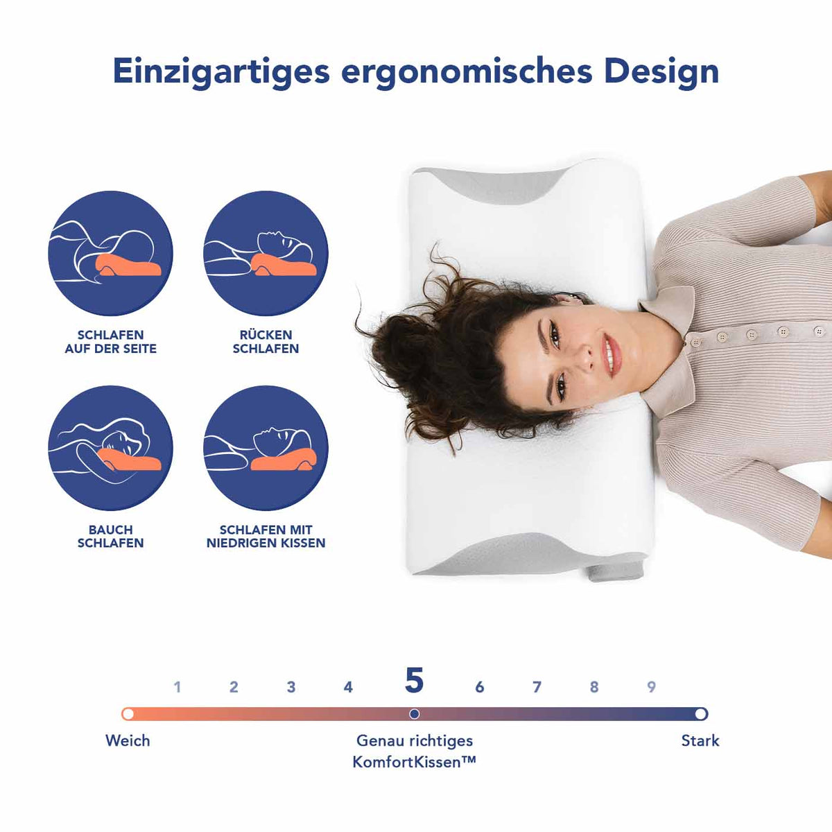 Verstellbares Nackenkissen - KomfortKissen.de