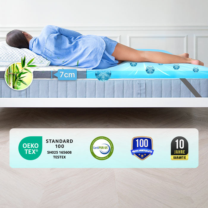 Premium Komfort Topper - Matratzen-Topper mit Gel-Memory-Schaum